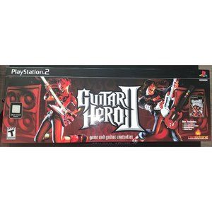 Playstation 2 PS2 Guitar Hero 2 Red Octane Wired Controller Bundle